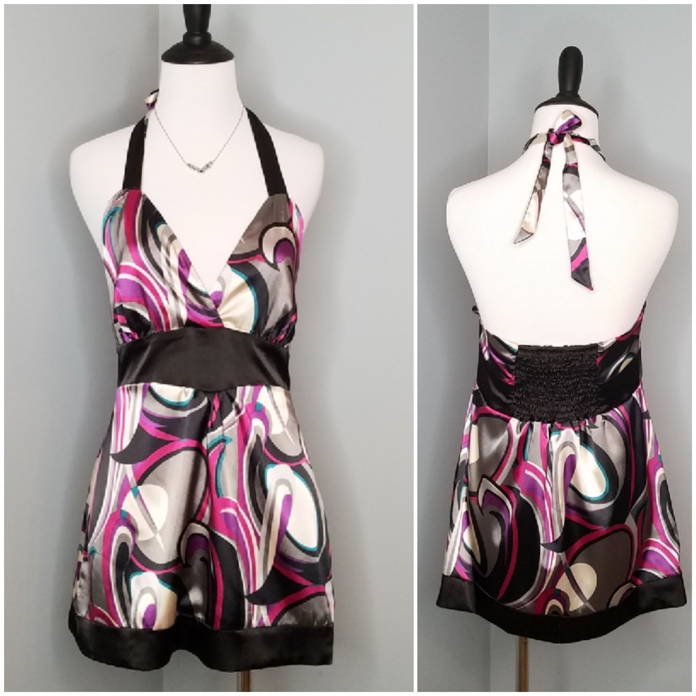 Frederick's of Hollywood Party Halter Slip Dress
